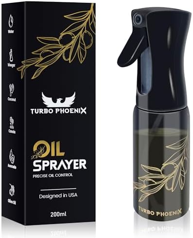 Oil Sprayer For Cooking, 200ML-Glass Controlled Spray Bottle, Oil Mister Dispenser For Kitchen, Olive Oil Dispenser Bottle Spray, Oil Sprayer For Air Fryer, Perfect Control For A Healthy Diet Portion.