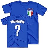Purple Print House Personalised Kids Italia Flag Football T Shirt