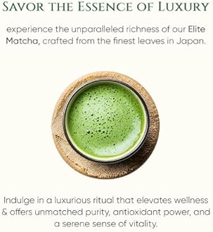 Tencha Ceremonial Elite Grade Matcha Green Tea | 100% First Harvest | Japanese Matcha Powder | Vibrant Green, Smooth & Velvety | Spring Harvest | 50g