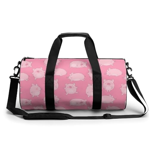Sac de voyage cochon mignon grand compartiment 45cm étanche pour gym