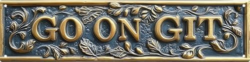 Go On Git Street Sign Retro Funny Wall Decor Metal Tin Signs Fall...