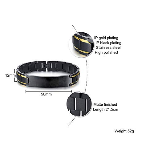 Navy Veterans Bracelet Gifts - Navy Veterans Bracelet Christmas - Navy Vets Birthday Gift - Men Black Stainless Steel Bracelet Gift for US Navy Vets - I am a United States Sailor. - Image 5