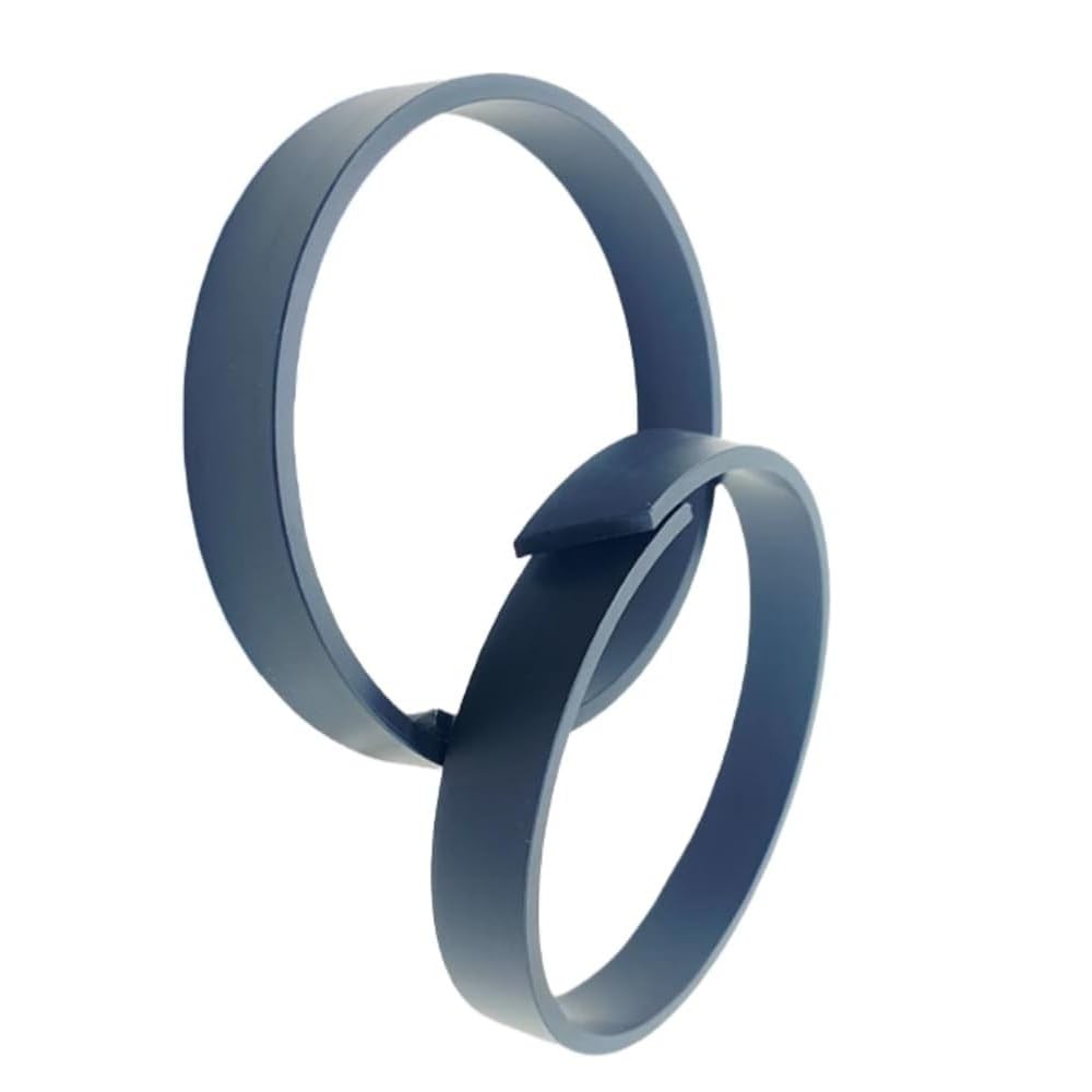 Bague de guidage en polyoxyméthylène POM noir, 1 pièce, bague de support de piston de cylindre résistante à l'usure, 9,7 mm(155x160x9.7 mm)