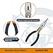 MANUFORE 3-Piece Household Pliers Set, 6 Inch Long Needle Nose,7 Inch lineman, 6 Inch diagonal pliers, Multi-Purpose Hand Tools for DIY and Home Use