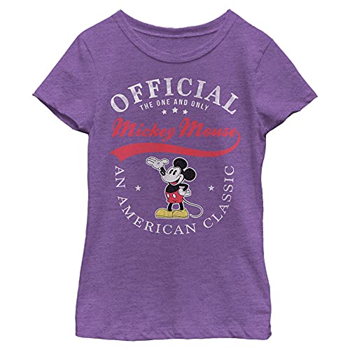 T-shirt Mickey Disney en maille chinée Purple Berry premium - 2