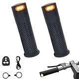 DZ'HUE Blinker E Scooter Nachrüsten,Ergonomische, rutschfeste Lenkergriffe für Scooter Kompatibel mit rechtem Blinksignal (Kontrollleuchte), für Fahrräder und Elektroroller (Schwarz)