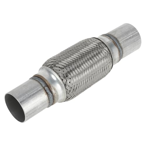 Tubo flexible de escape de 1.88" para coche en acero trenzado universal plateado