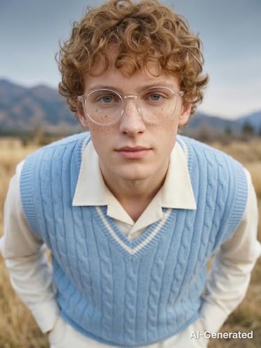 Image of VISOONE Lightweight Anti-Slip Blue Light Blocking Glasses Niko | Clear Lense UV400 Round Frame Fashion Cute Slim Eyewear for Women Men non prescription