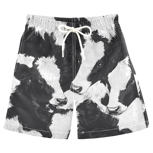 Boys Beach Board Shorts Cow Camo Battle Swim Trunk Teen Swimwear 8-16Y