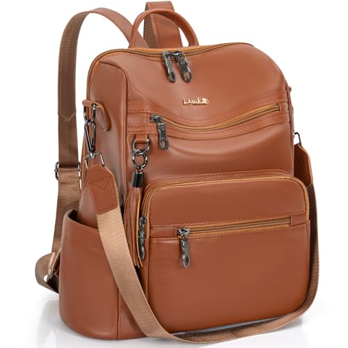 Image of Backpack Purse for Women Travel Convertible Shoulder Tassel Bag Ladies Work Travel Handbags