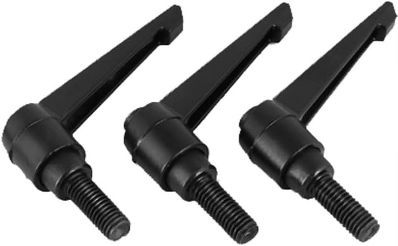 M16 black color L-type adjustable handle screw hand screws medium carbon steel 114mm rod length - (Size: M16x60mm (1pcs))