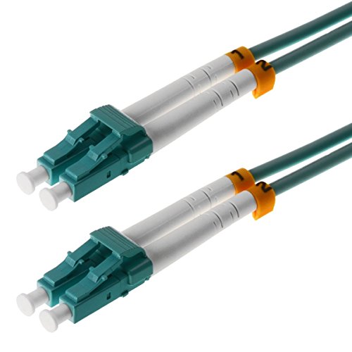 Helos, 115717, Patchcable 50/125? M OM3 LC 1,0 m, connettore duplex LC, acqua/blu