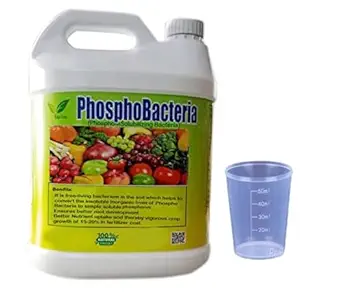 Iagrifarm Phosphobacteria Bio Liquid Growth Promoter 5 liter (CAN) with Measuring Cup 50 Ml - for All Plants