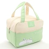 Thermal Cooler Lunch Sack Bags - Functional Strap Zipper Convenient Pocket Trendy Printing Lunchbox