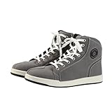 [スコイコ] ライディングシューズ MT016-2(JP FIT) │ ジャパンフィット サイドジッパー カジュアルスニーカータイプ バイクシューズ (GREY,24.5 cm)