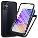 Produktbild RonRun Kompatibel mit Samsung Galaxy A05 Hülle, 360° Grad vollschutz Stoßfest Handyhülle Transparent Hülle Silikon Bumper Cover mit eingebautem Displayschutz Schwarz