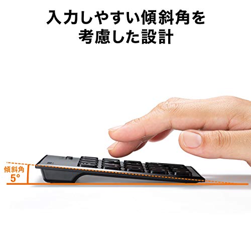 サンワダイレクト テンキー ワイヤレス 薄型 小型 パンタグラフ 電池式 400-NT002 の商品画像 3