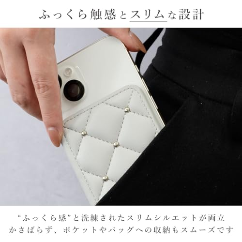 【 CECIL McBEE 正規品 】MagSafeカードケース 3枚収納 M-factory カードホルダー iPhone マグセーフ用マグネット iPhone17/16/15/14/13/12シリーズ対応 セシルマクビー ブランド マグセーフカードケース (ピンクモカ)
