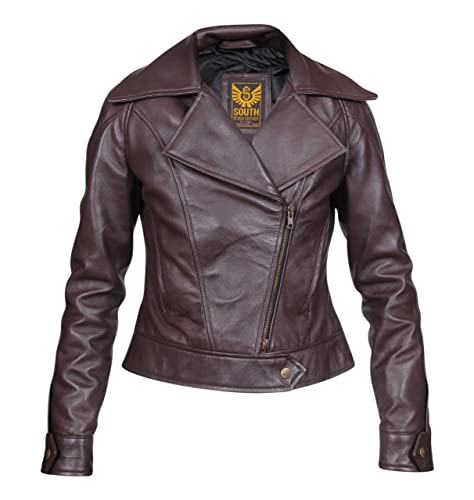 Womens Leather Jacket Winter - Brown Leather Jacket Women -
