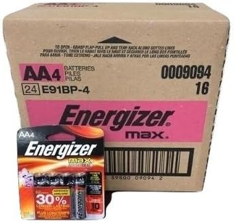 Energizer AA Batteries, Max Double A Battery Alkaline, 4 Count
