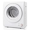 ROVSUN 110V Portable Clothes Dryer, High End Laundry Front Load Tumble Dryer Machine with Stainless Steel Tub & Simple Control Knob for Apartment, Dorm-850W, White