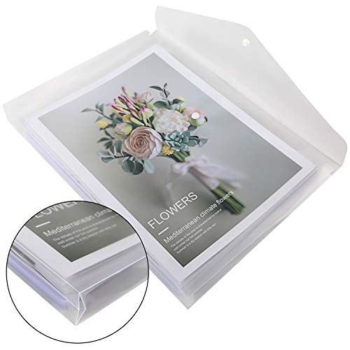 EOOUT 12pcs Plastic Envelopes, Clear Folders, Expandable Gusset and