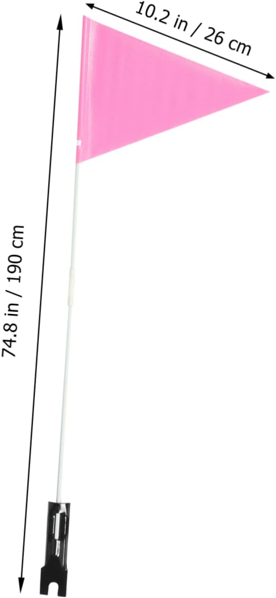 Adjustable Multi-function Safety Flag with Pole for Bikes Reflective Warning Flag for Seniors Easy Installation and Durable Design