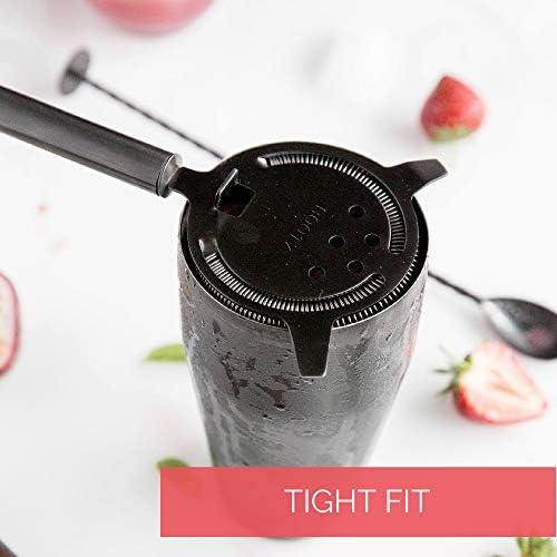 Hawthorne Stainless Steel Strainer | Professional Cocktail Strainer, Two Prong Cocktail Straining Tool for Bartenders and Mixologists, Titanium Coated by Root7