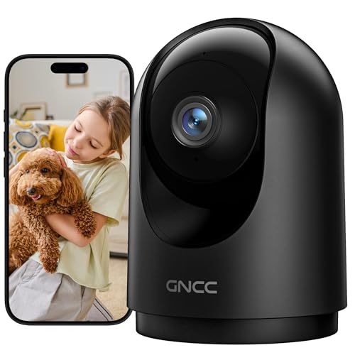 GNCC 2K Indoor Security Camera with Motion Detection, 2.4G WiFi, 1Pack