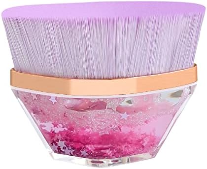 Foundation Brush for Liquid Makeup - Flawless Flat Top Kabuki Face Brush for Blending Liquid, Cream, Powder Foundation Momma Makeup Brush with Case