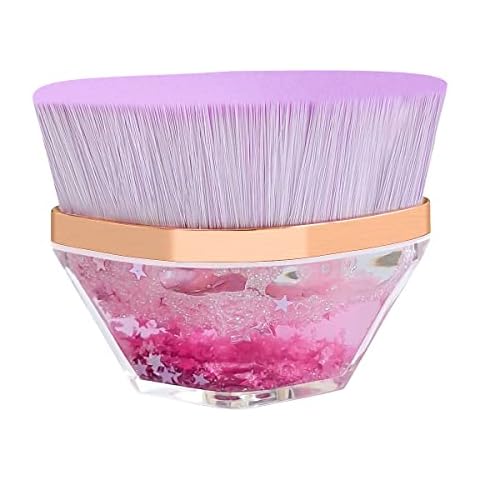 Foundation Brush for Liquid Makeup - Flawless Flat Top Kabuki Face Brush for Blending Liquid, Cream, Powder Foundation Momma Makeup Brush with Case Cover