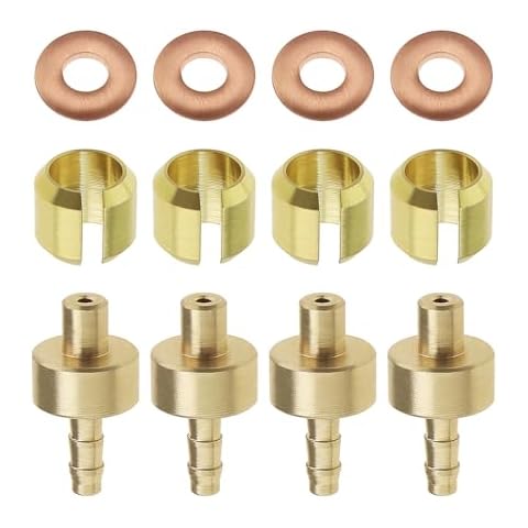 Be In Your Mind 4 Sets Bicycle Brake Olive Insert Compatible with Hope Brake Hoses Mountain Bike Disc Brake Olive and Insert Pack Brake Line Olive Connector Insert Replacement Cover