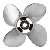 【HOCHWERTIG UND LANGLEBIG】 Dieser Bootspropeller ist aus Marine-Edelstahl geschmiedet. Die Oberfläche wurde poliert und ist beständig gegen Salz und Korrosion. Es kann lange Zeit in Salzwasser eingeweicht werden und die Klinge wird nach längerem Gebrauch glatter und heller.