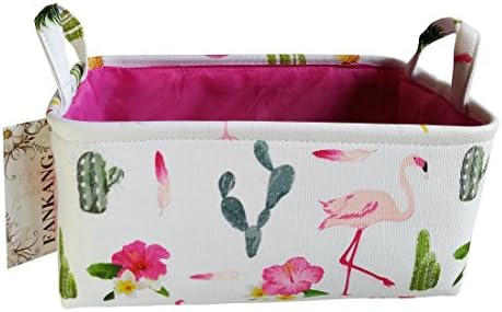FANKANG Rectangular Laundry Basket Nursery Storage Fabric Storage Bin Storage Hamper,Book Bag,Gift Baskets (Flamingo )