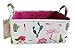 Rectangular Fabric Storage Bin Laundry Basket with Flamingo Prints Nursery Storage, Storage Hamper,Book Bag,Gift Baskets(Flamingo)
