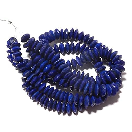 Perles lapis-lazuli 8-9mm taillées avec précision pour bijoux d'exception
