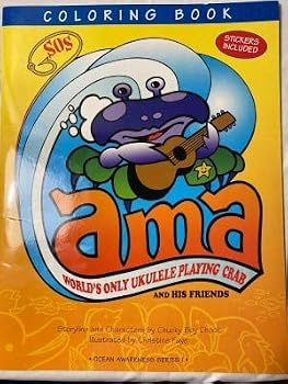 Staple Bound Ama, World's Only Ukulele Playing Crab and His Friends Coloring Book