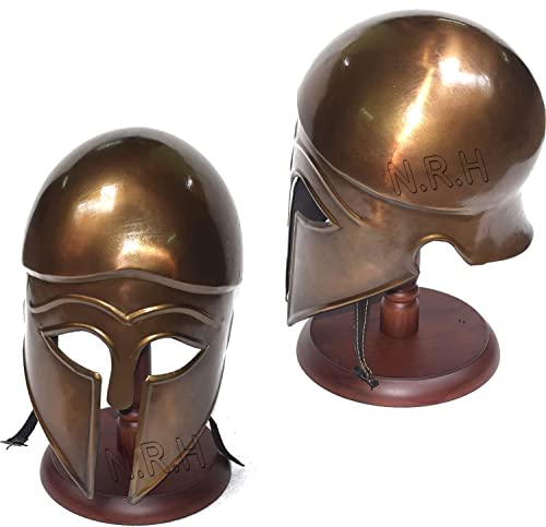 Casco griego corintio acabado cobre armadura romano espartano Larp W/soporte
