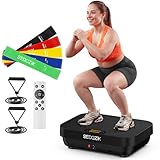 SEDOZIK Vibration Plate Exercise Machine, 450 Lbs Capacity Whole Body Vibrating Plate for Lymphatic Drainage, Weight Loss Fat Burner for Home Workout Women Men, Black