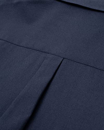 Image of Alimens & Gentle Mens Solid Oxford Shirt Long Sleeve Dress Shirt Work Casual Button Down Shirts with Pocket