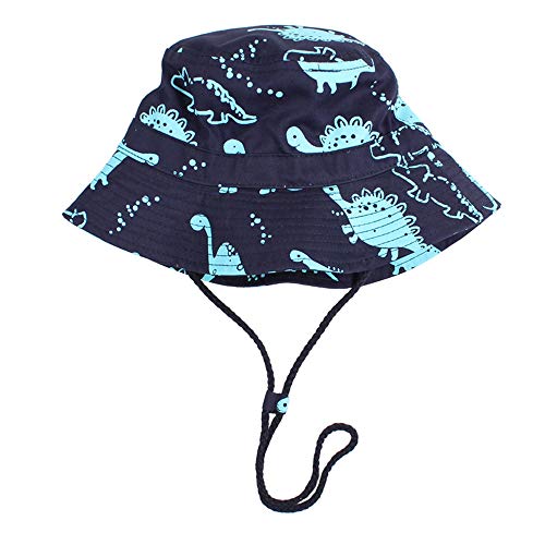 Xiaohawang Baby Boy Bucket Toddler Kids Sun Hat Upf 50+ Wide Brim Outdoor Beach Caps Play Hat (Big Dinosaur, S (12-24 Months)) #TOP4