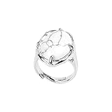 Genérico Anillos Ajustables Mujer, Anillos Grandes De Piedra Ovalada Y Gruesa Para Mujeres Y Niñas, Anillo De Cristal De Chakra Ajustable, Joyería Hecha A Mano Para Mujeres Y Hombres, Regalo De S