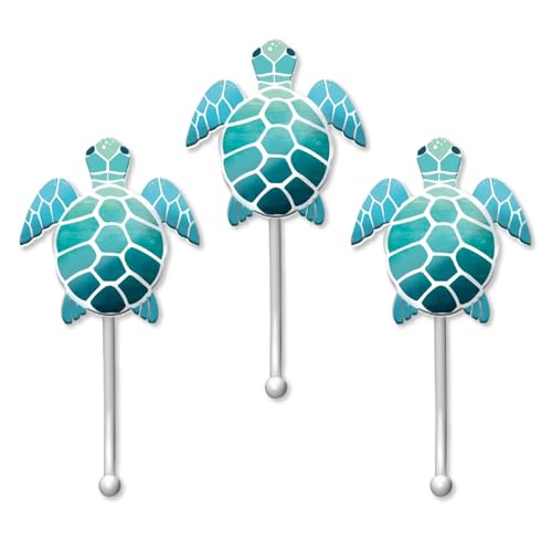 Tumbler Home Sea Turtle Wall Hooks, Set of 3 Bathroom