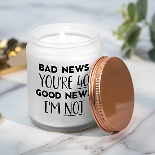 40Th Birthday Gifts For Women, Men - Turning 40 Year Old Gift For Her, Him - Funny 40Th Bday Gift Ideas For Wife, Husband, Best Friends, Birthday Present For Mom, Dad - Lavender Scented Candles #TOP5