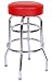 Commercial Grade Red Restaurant Swivel Bar Stool - Made in USA
