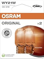 Osram ORIGINAL 12V, WY21W, 7504-02B, Glass Wedge Base, Halogen Signal Lamp, Double blister (2 lamps), white