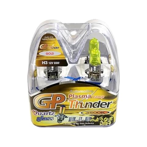 GP Thunder H3 JDM Golden Yellow 3500K Xenon Light Bulbs for Fog Light - High Beam - Low Beam - Xtreme SGP35K-H3 Cover