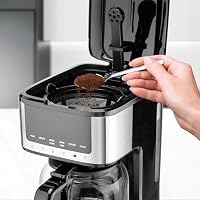 Ufesa Filterkaffeemaschine Ariccia Programmierbar 900W, 14 Tassen, 1,8L, Touchscreen, Edelstahl, Herausnehmbarer Nylonstrumpf-Filter, Hitzebeständiges Glasgefäß, Spülmaschinenfest, Tropf-Stopp – Ansicht 4