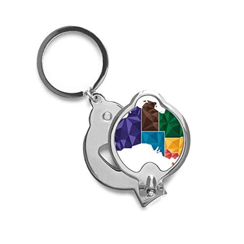 Cortador de uñas original con estampado del mapa de Australia multicolor