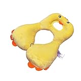 Lavable en machine Bébé cou Oreiller, siège de voiture Voyage bébé Coussin Coussin poussette en forme de U Head Support - Poulet jaune